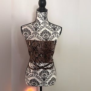 Snake Print Cross Body Tube Top